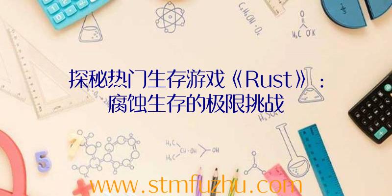 探秘热门生存游戏《Rust》：腐蚀生存的极限挑战